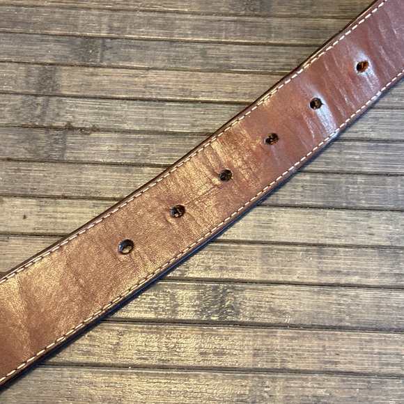 CARHARTT MENS BROWN LEATHER BELT SIZE 46 - Picture 7 of 8